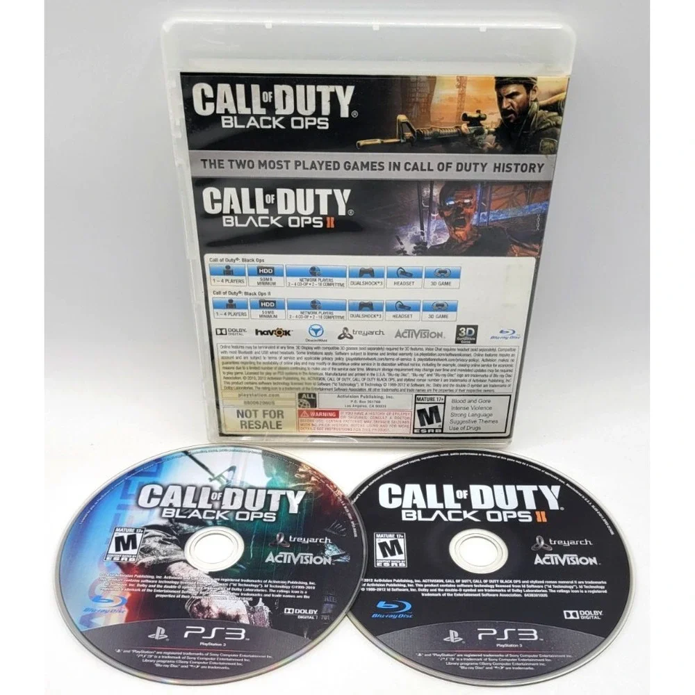 Call Of Duty Black Ops Combo Pack PlayStation 3 Ps3 Black Ops 1 + 2